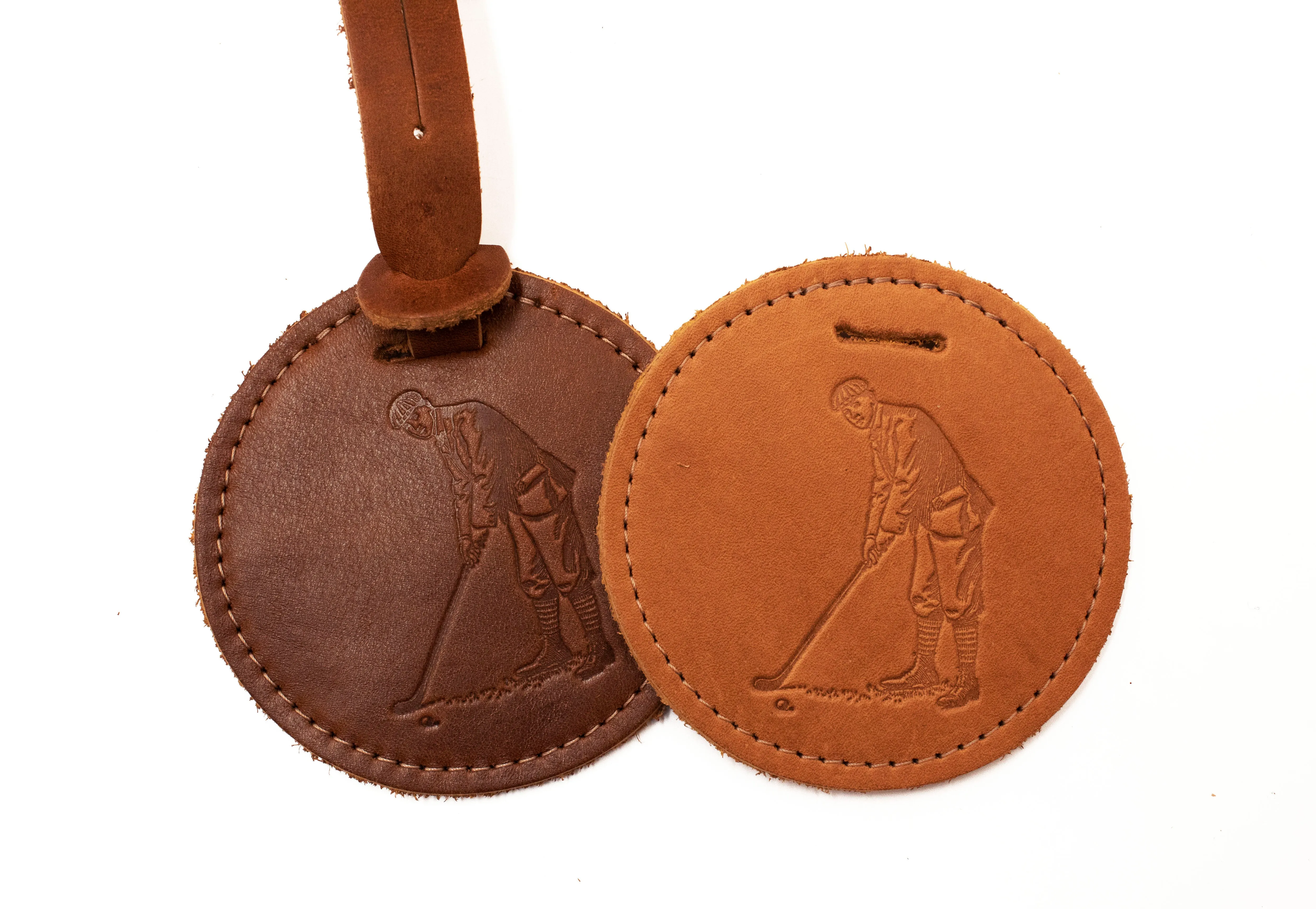 leather luggage tag