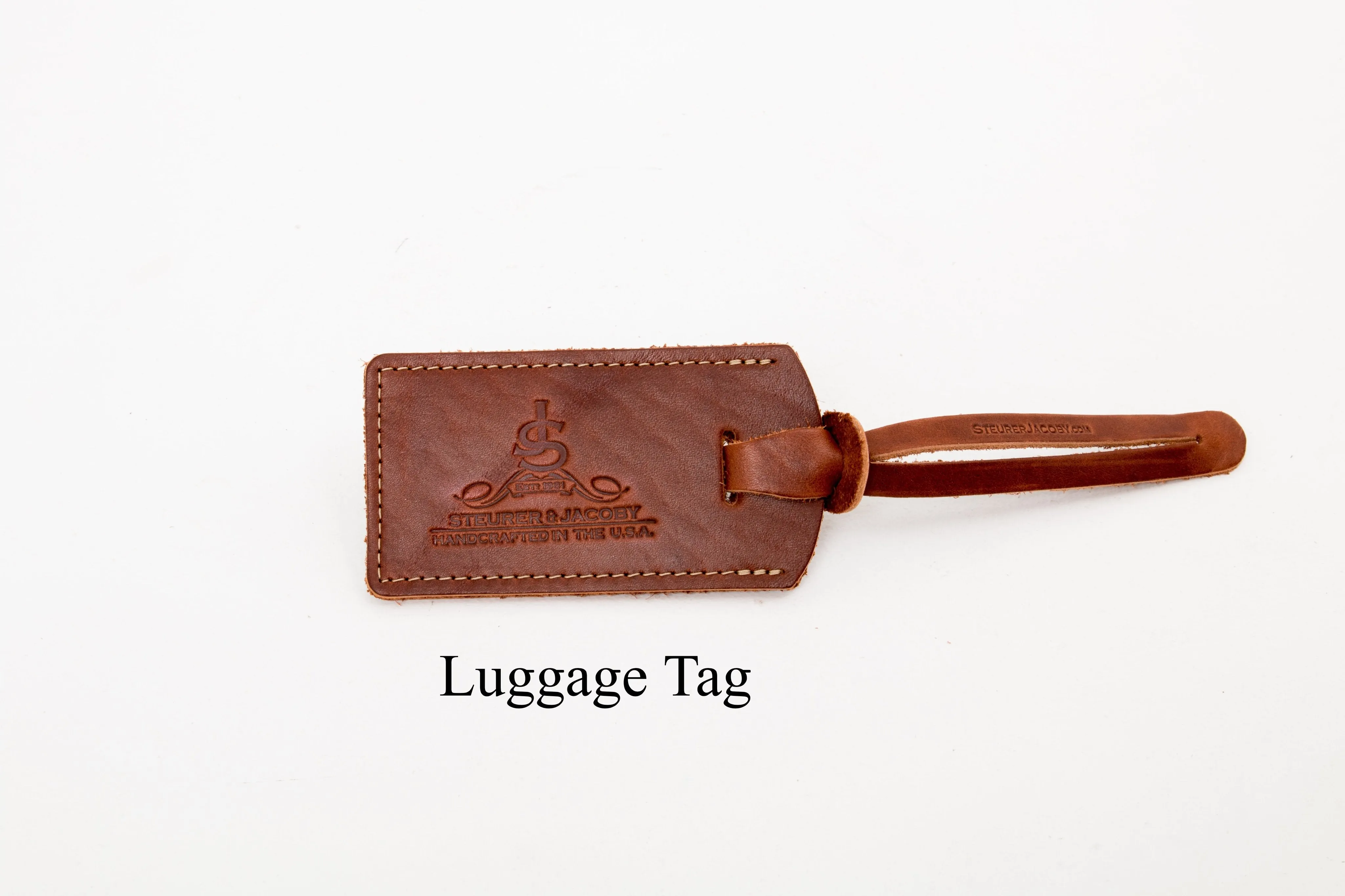 leather luggage tag