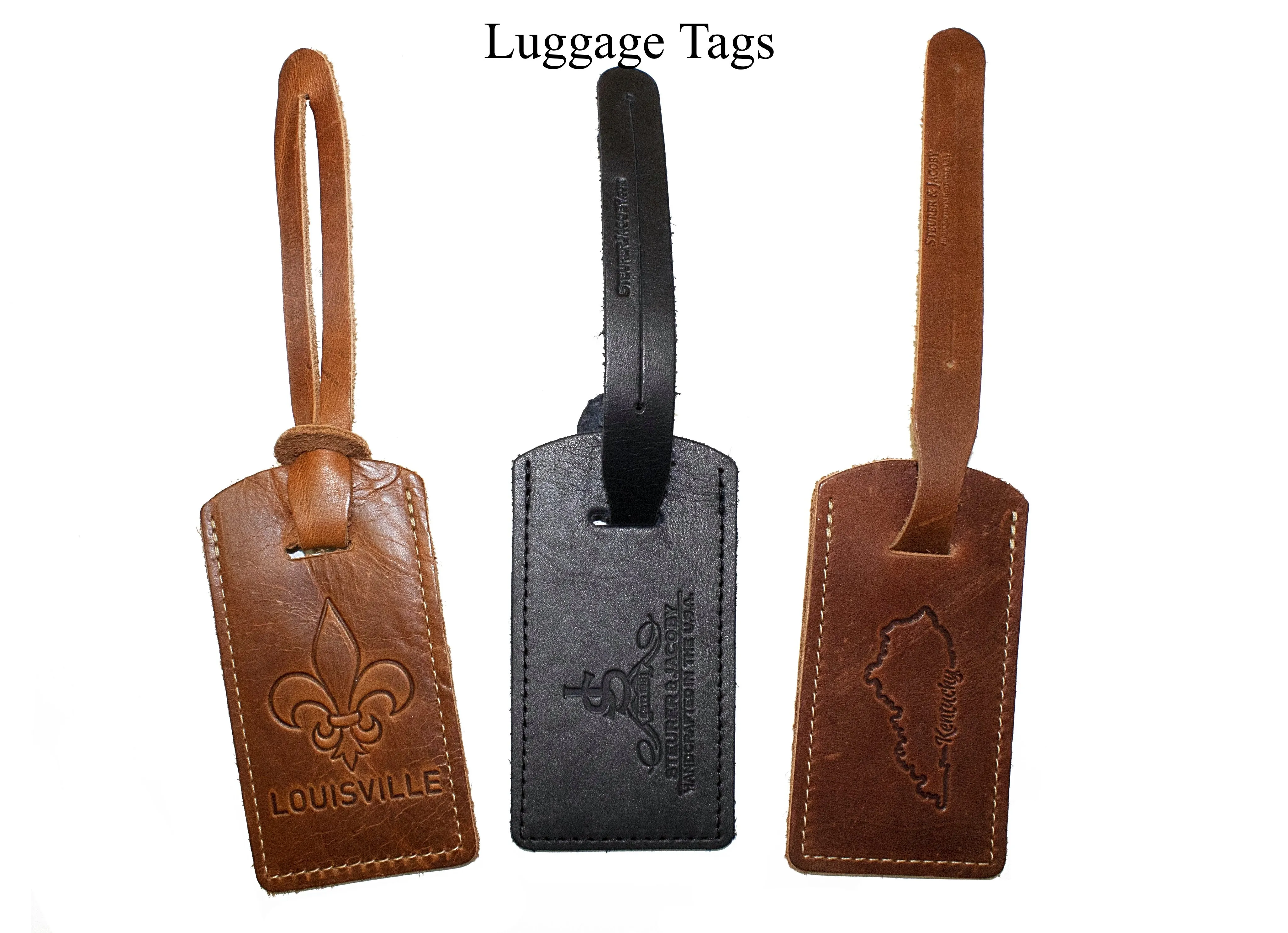 leather luggage tag