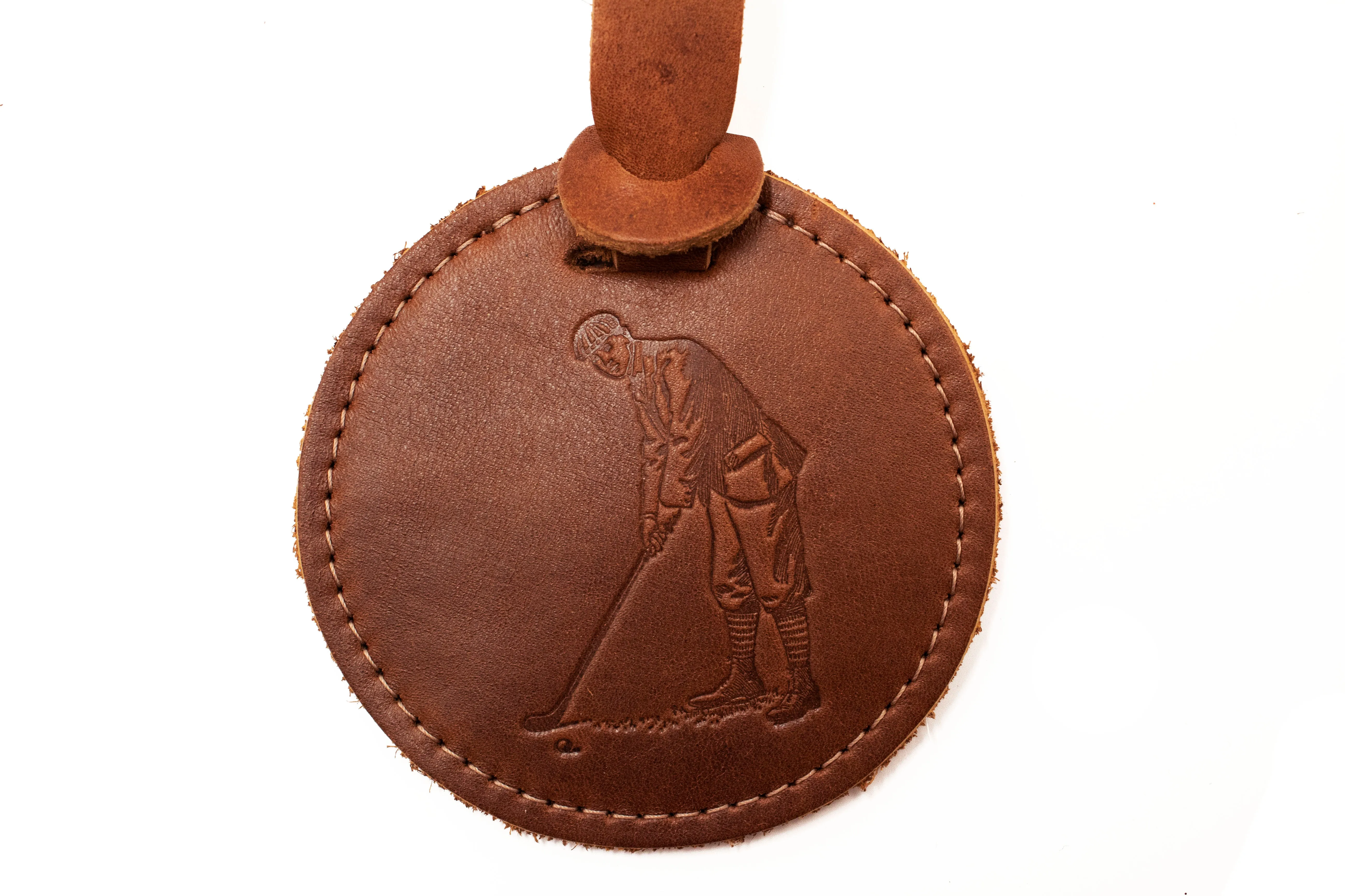 leather luggage tag