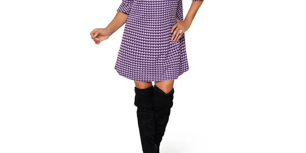 Leota Purple Dress Women's Medium Size Connie