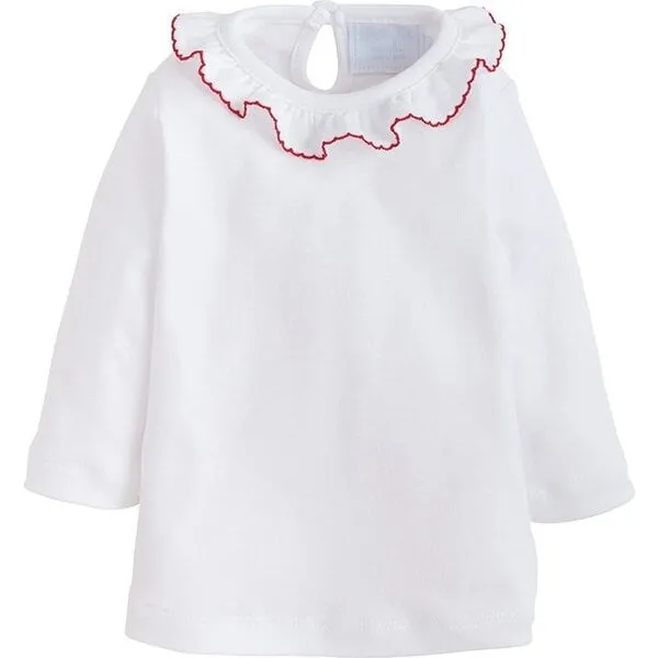 Little English Caroline Knit Blouse, Red