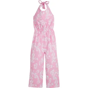 Little English Halter Jumpsuit, Pink Havana