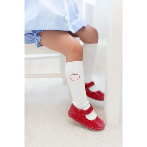 Little English Knee High Socks, Apples