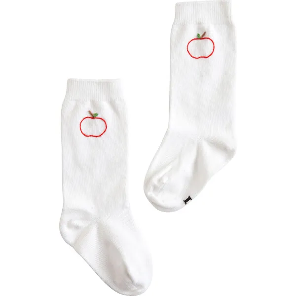 Little English Knee High Socks, Apples