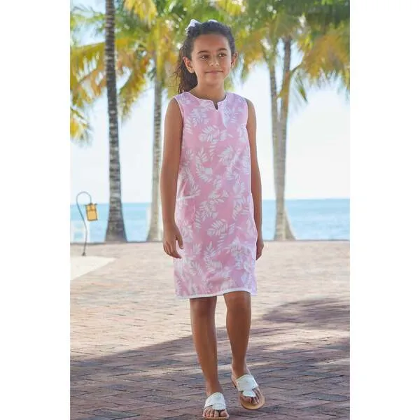 Little English Pocket Shift Dress, Pink Havana