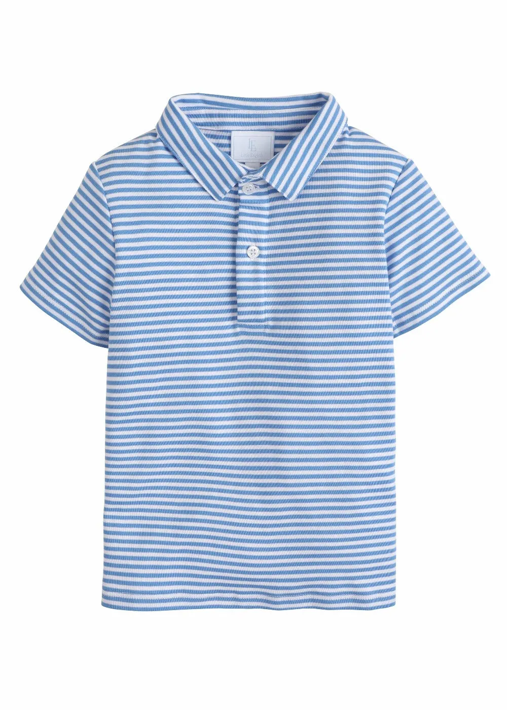 Little English Short Sleeve Striped Polo in Regatta