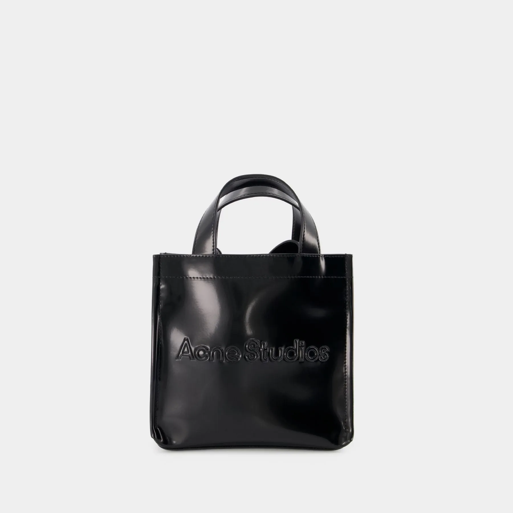 Logo Mini Tote Bag - Acne Studios -  Black - Cotton