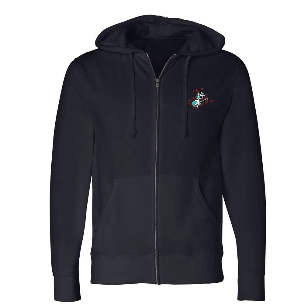 Lucky Lady of Blues Zip-Up Hoodie (Unisex)