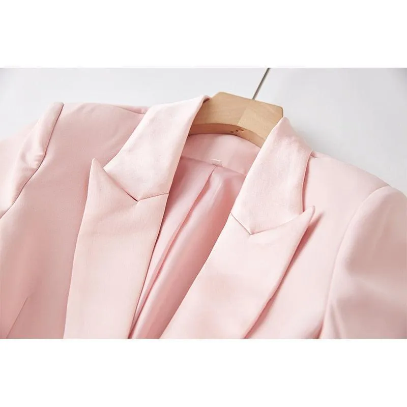 Luxury Pink Feather Suit