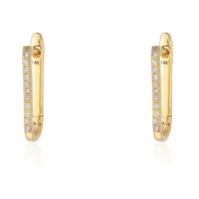 MADISON DIAMOND OVAL HOOP EARRINGS