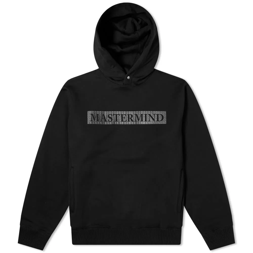 MASTERMIND WORLD Monogram Foam Print Popover HoodieBlack