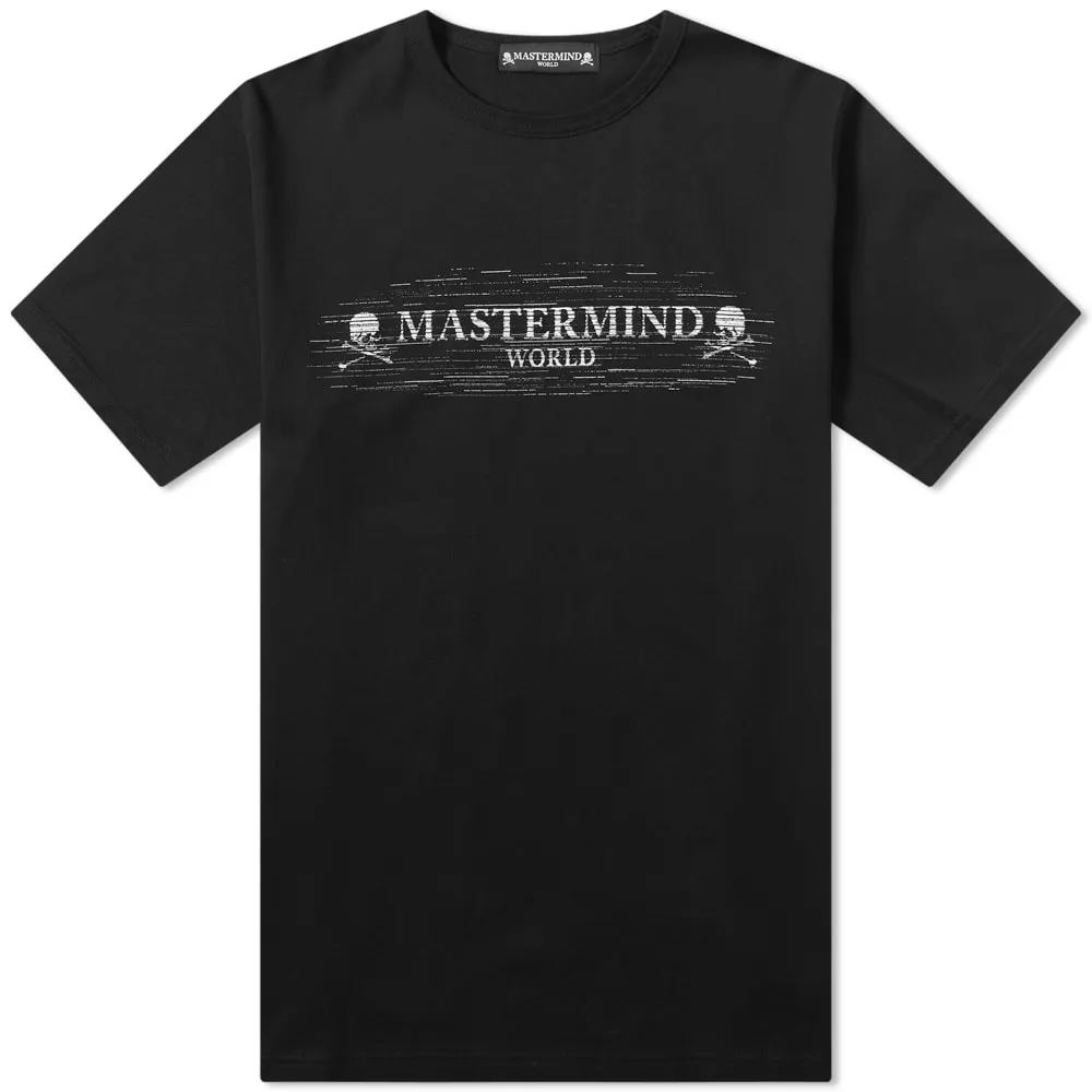 MASTERMIND WORLD White Noise Logo T-ShirtBlack