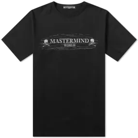 MASTERMIND WORLD White Noise Logo T-ShirtBlack