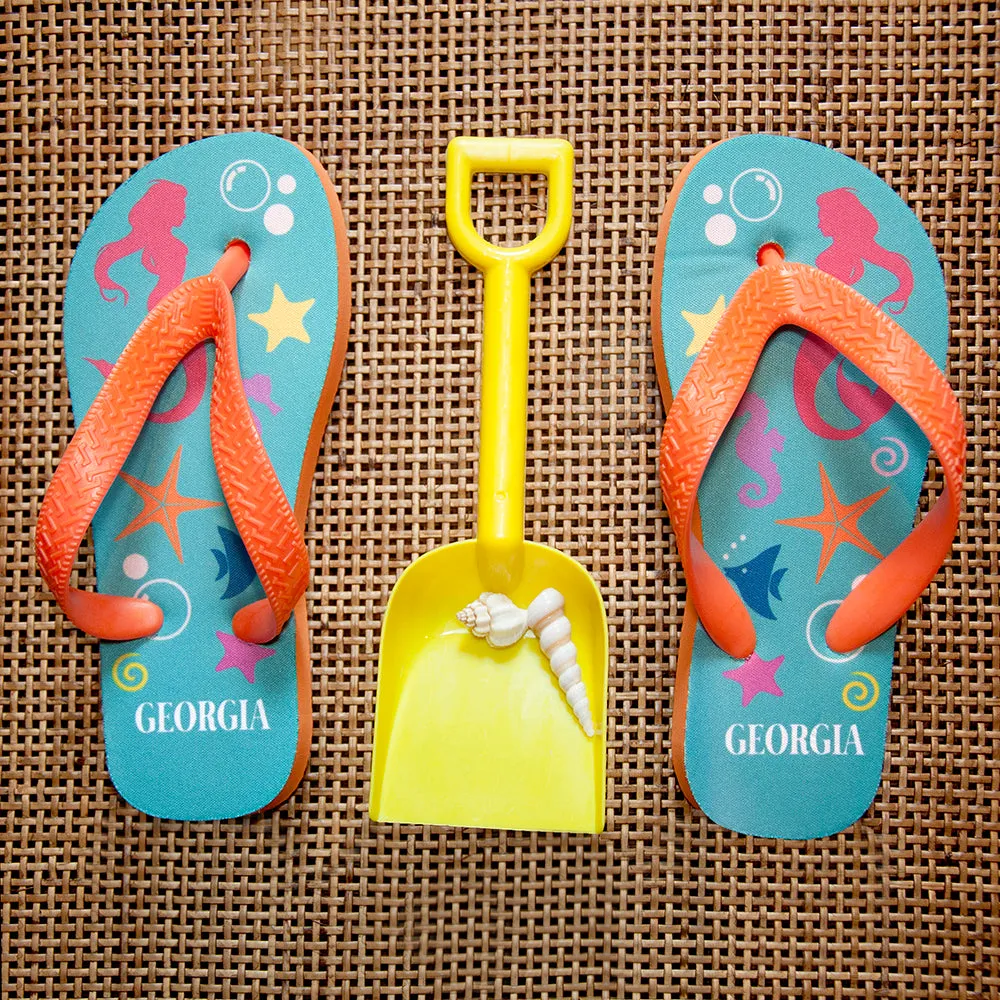 Mermaid Flip Flops - Personalized for Children - Underwater Theme