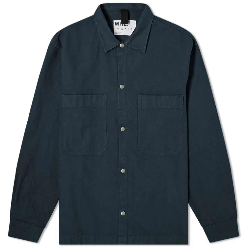 MHL. by Margaret Howell Offset Placket OvershirtInk