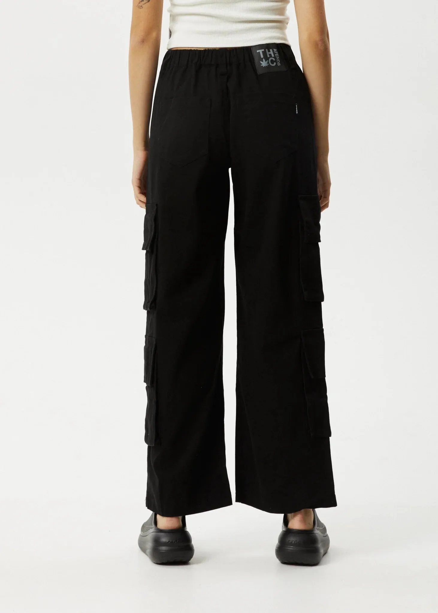 Midnight Black Cotton Cargo Pants - Afends