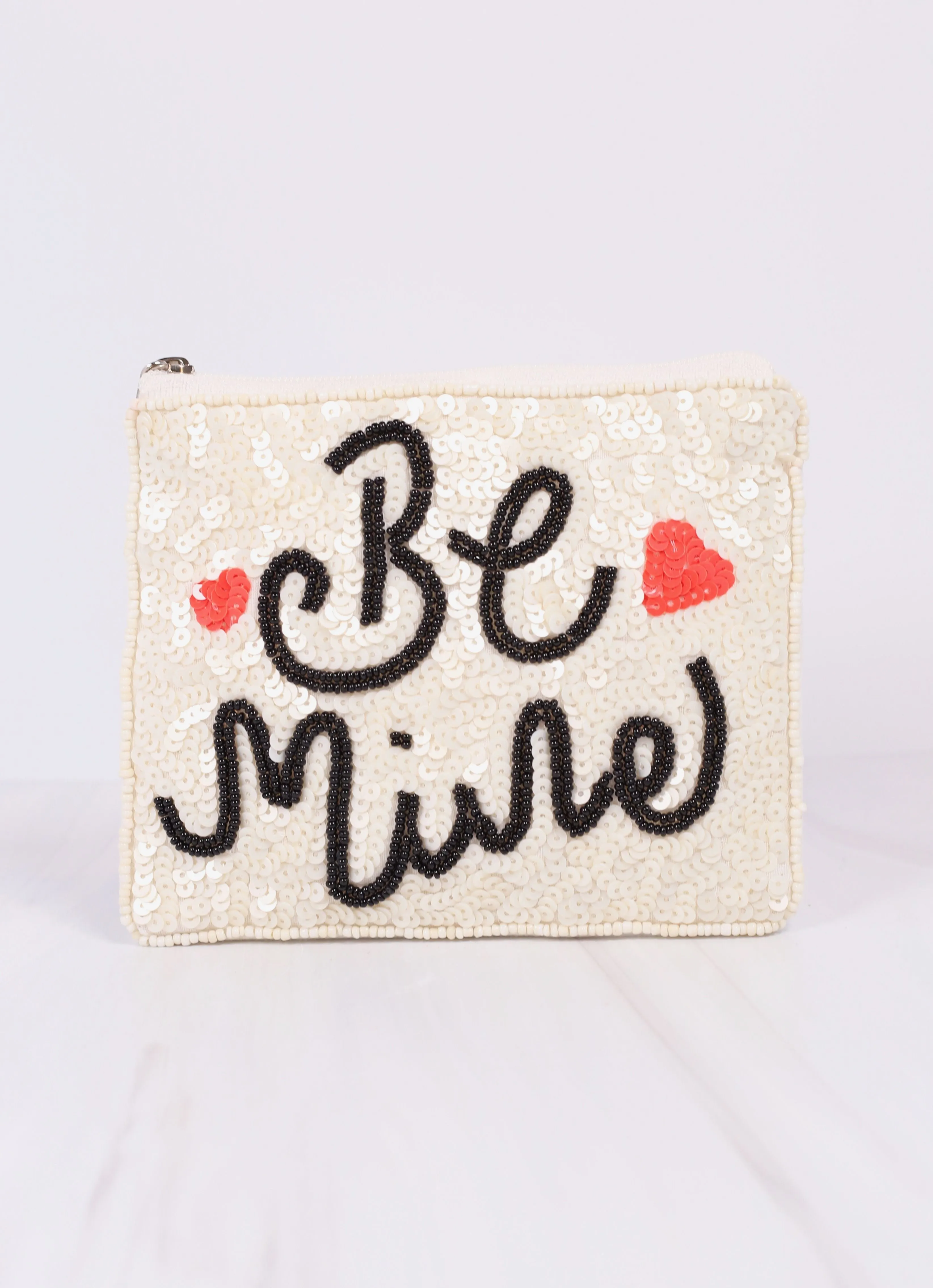 Mine Embellished Pouch IVORY.