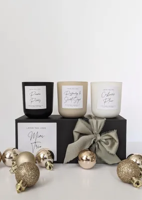 Mini Trio Soy Candle Holiday Box Set