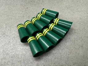 Miura Golf Baby Blade Ferrules - Set of 10 - Augusta Green with Yellow Stripes