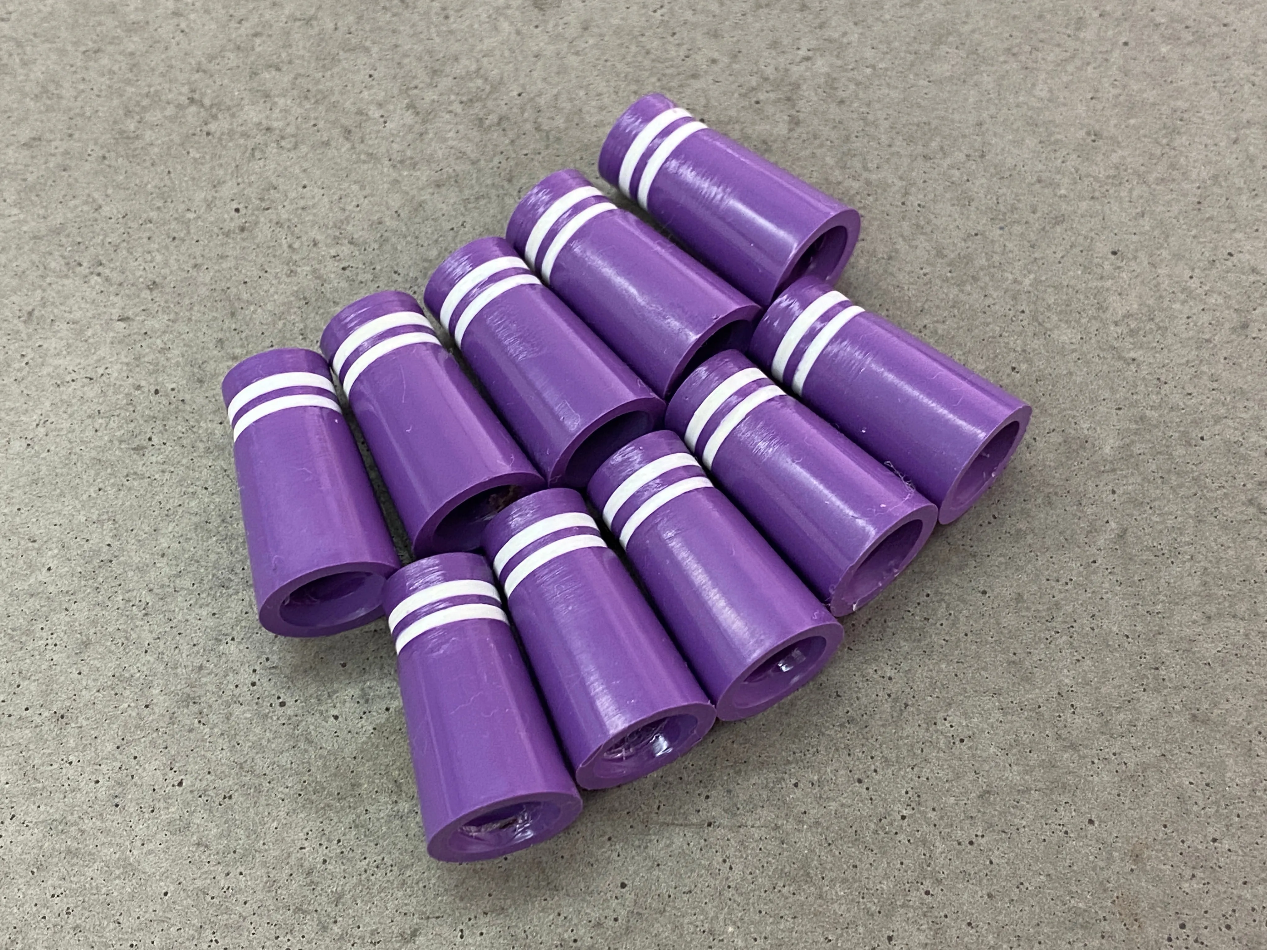 Miura Golf Baby Blade Ferrules - Set of 10 Purple with White Stripes