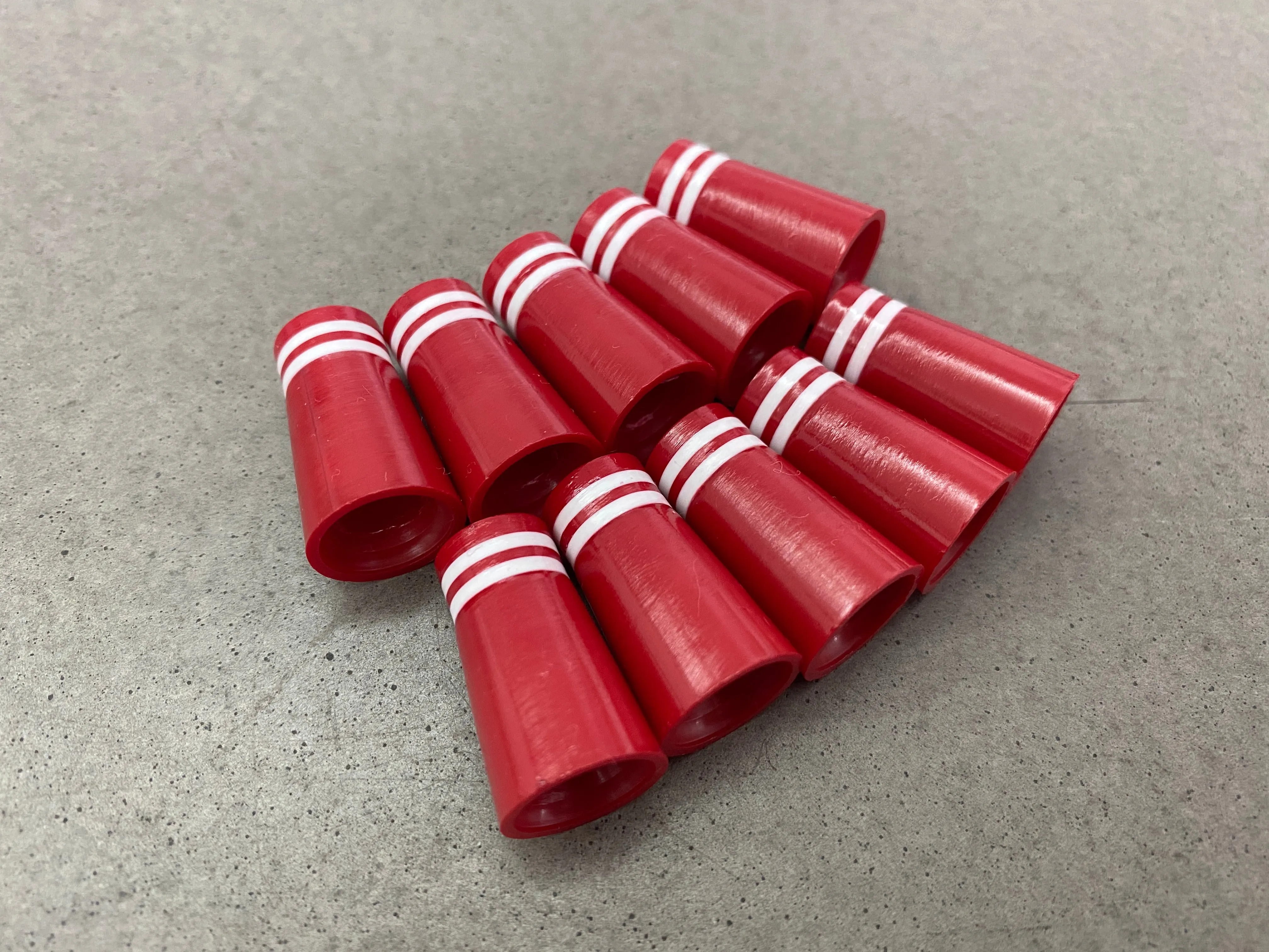 Miura Golf Baby Blade Ferrules - Set of 10 - Red with White Stripes | Shop Now