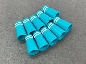 Miura Golf Baby Blade Ferrules - Set of 10 Tiffany Blue with White Stripes - Buy Now