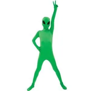 Morphsuit Glow Alien Costume - Kids Medium Size Halloween