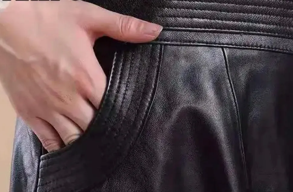 Moto Vegan Leather Skirt