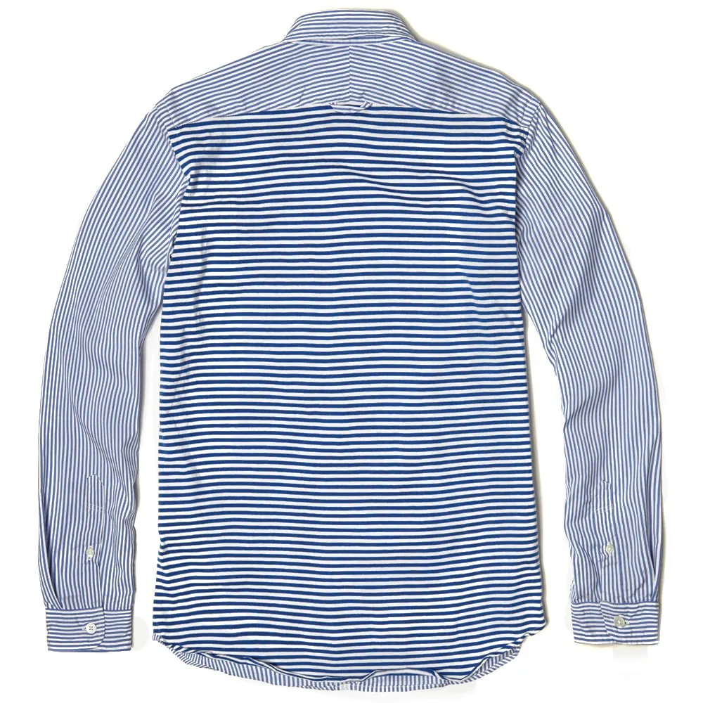 Nanamica Stripe Wind ShirtBlue & White