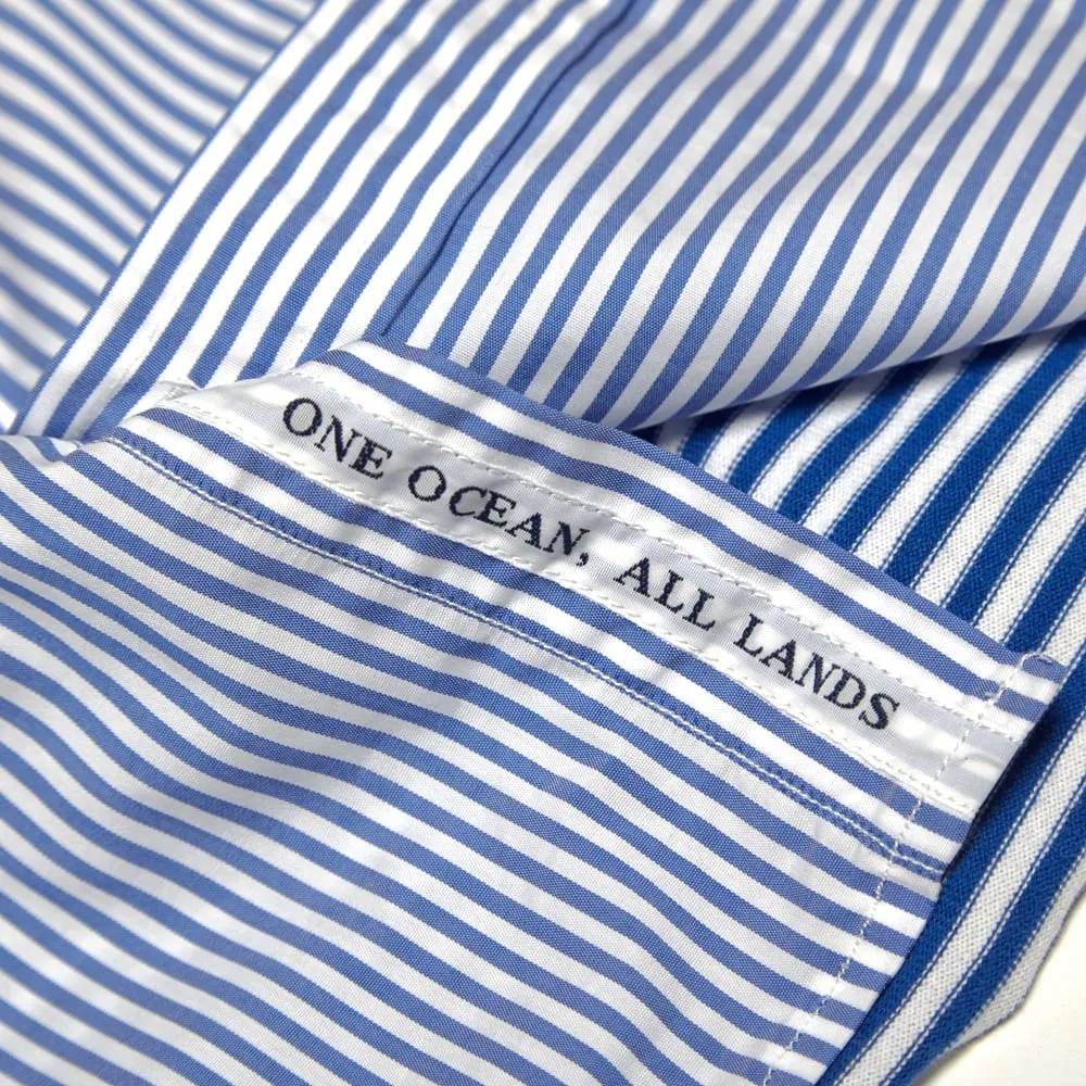 Nanamica Stripe Wind ShirtBlue & White