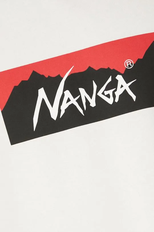 Nanga t-shirt Eco Hybrid Box Logo Loose Fit Tee men’s white color with a print NW2311.1G209