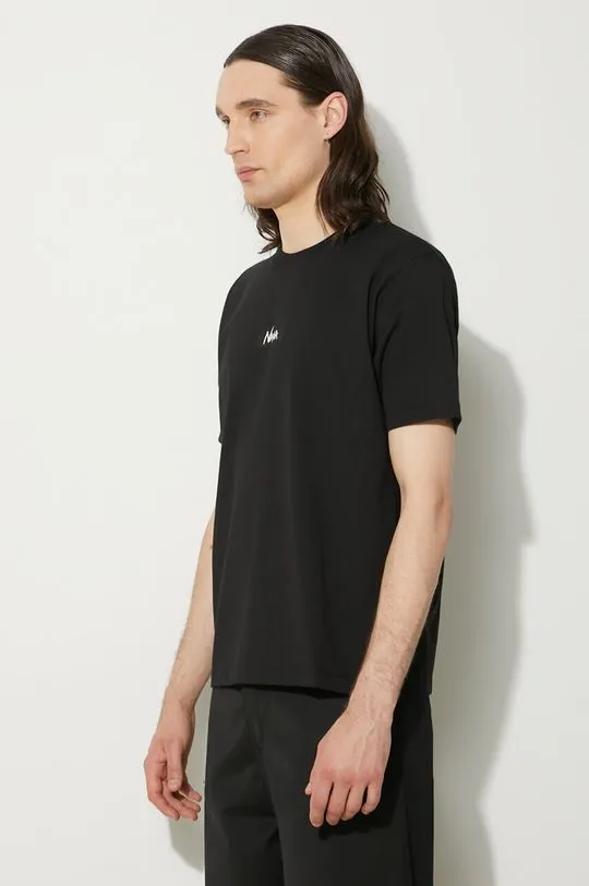 Nanga t-shirt Eco Hybrid Mt Logo Tee men’s black color with a print NW2211.1G208