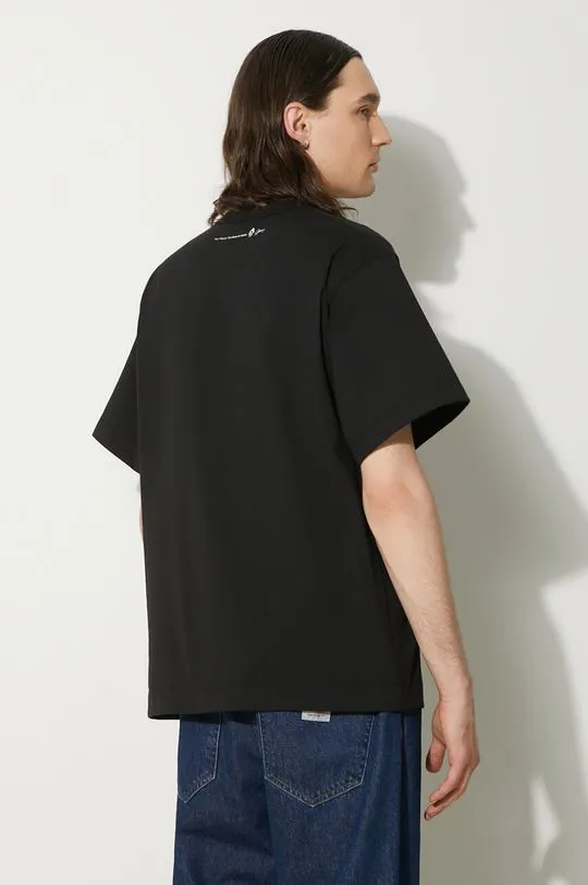 Nanga t-shirt Nanga × Jerry Ukai Eco Hybrid Nanga Logo Tee men’s black color with a print NW2411.1G805.C