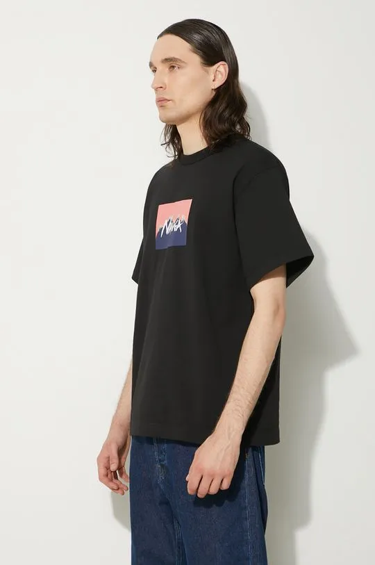 Nanga t-shirt Nanga × Jerry Ukai Eco Hybrid Nanga Logo Tee men’s black color with a print NW2411.1G805.C