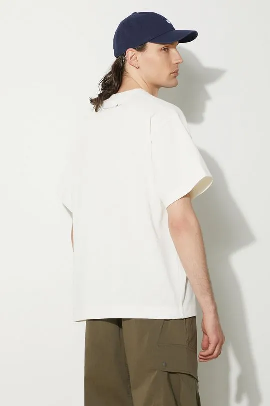 Nanga t-shirt Nanga × Jerry Ukai Eco Hybrid Nanga Logo Tee men’s white color with a print NW2411.1G805.C