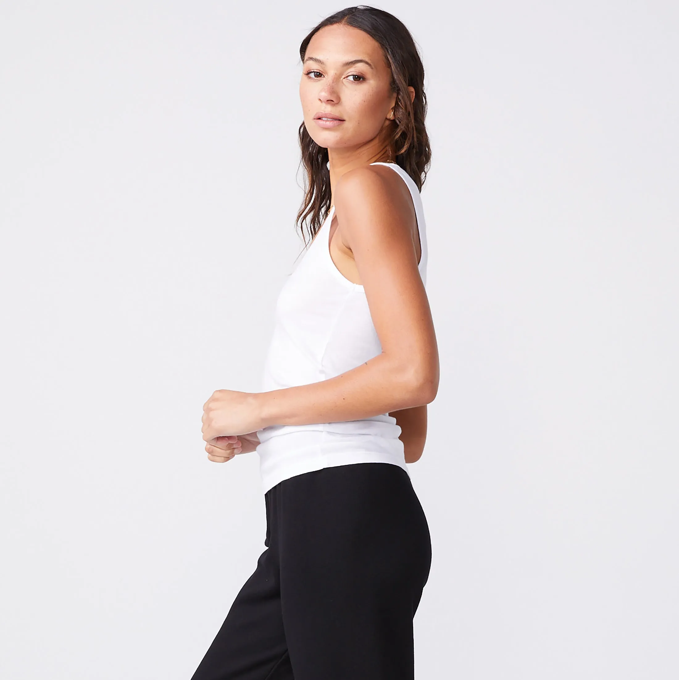 Narrow Cotton Modal Tank