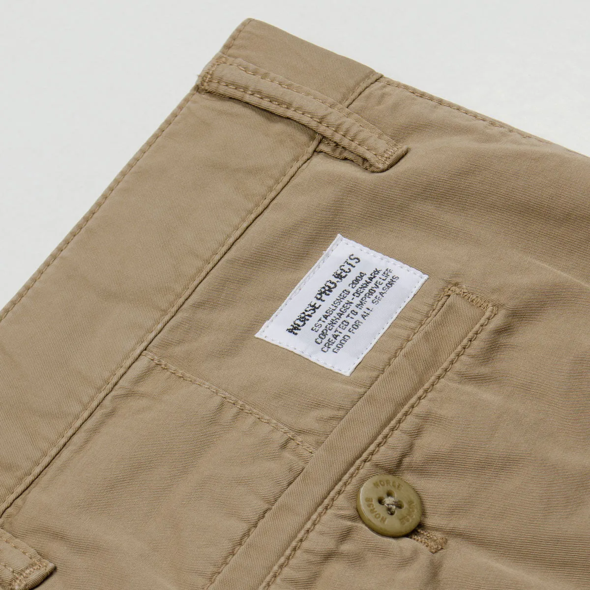 Norse Projects Aros Light Twill Shorts, Utility Khaki