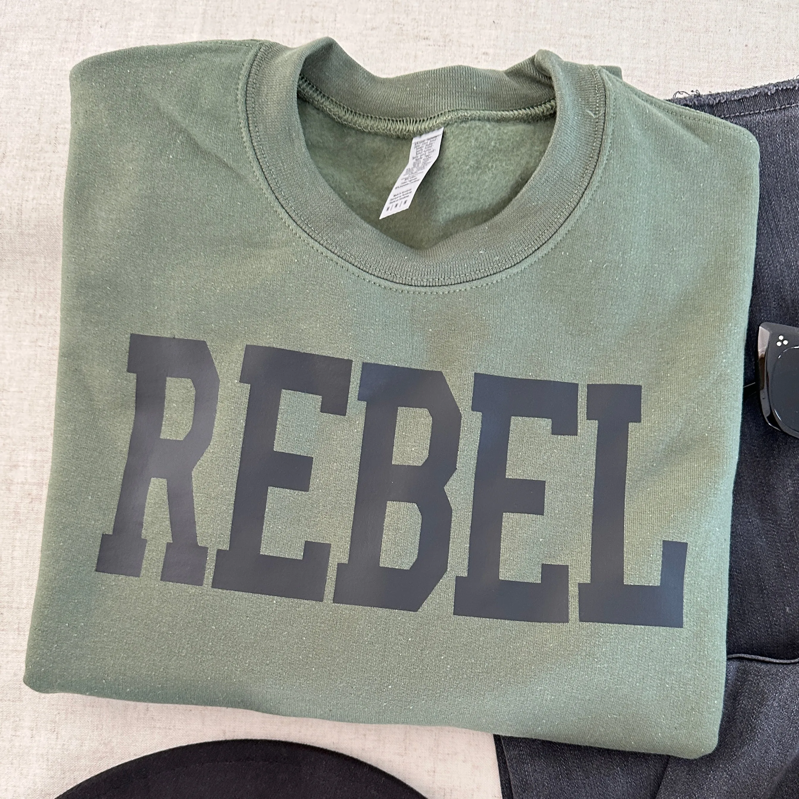 Olive Green Rebel Pullover.