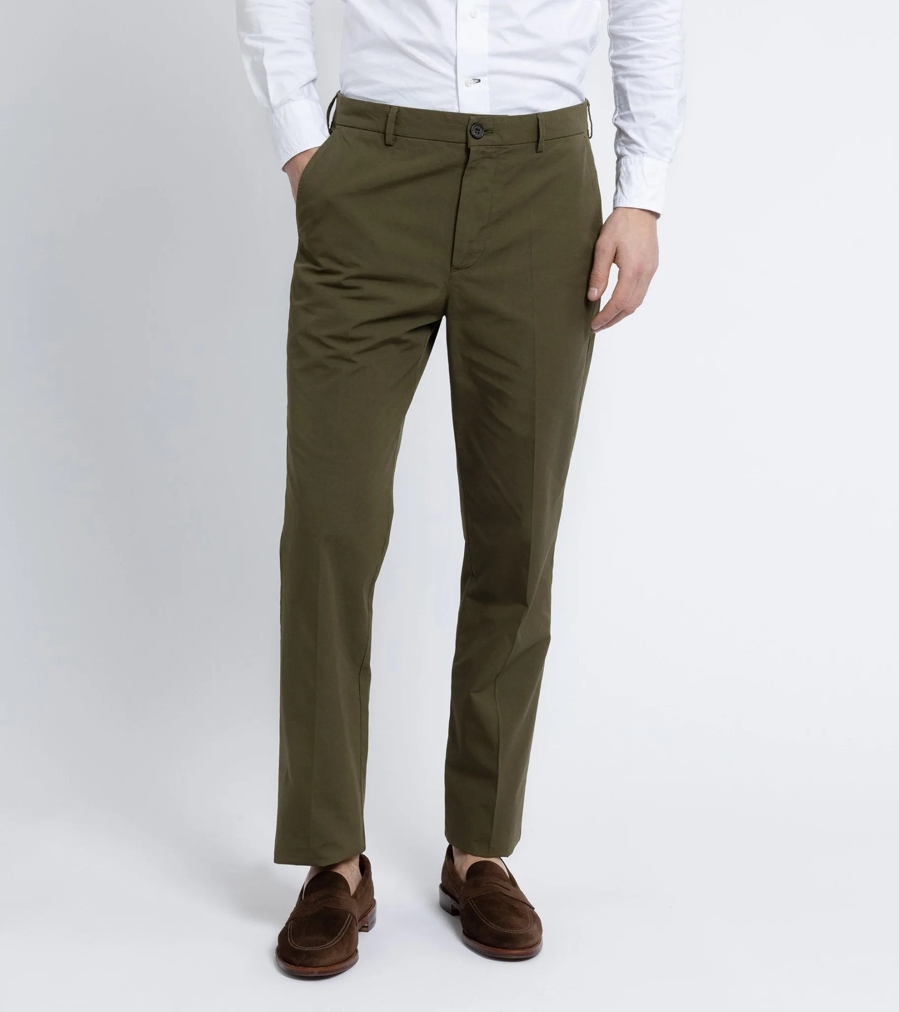 Olive Trunk Hallam Cotton Poplin Pants