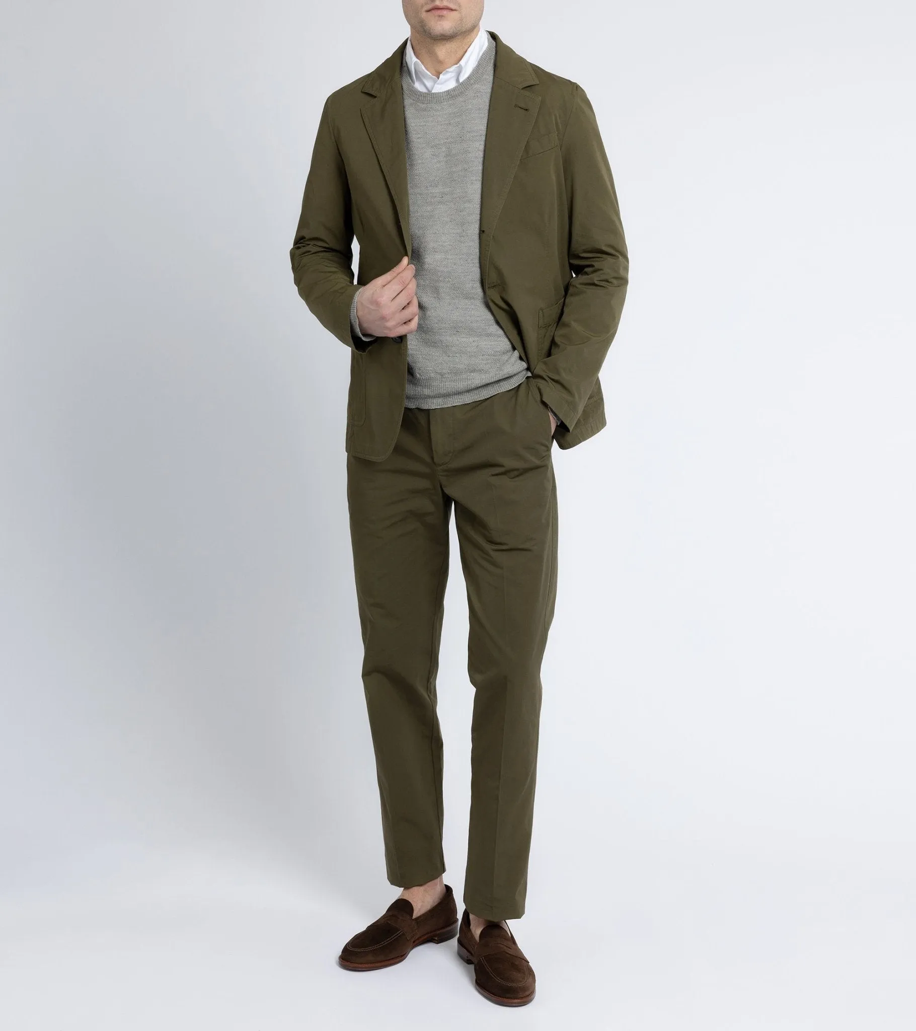 Olive Trunk Hallam Cotton Poplin Pants