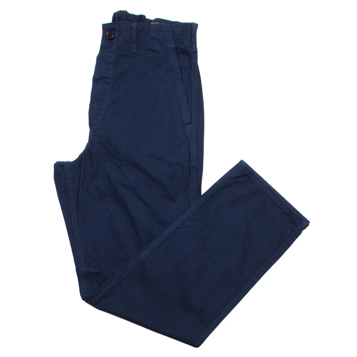 orSlow French Work Pants Navy Herringbone Twill - Buy Online