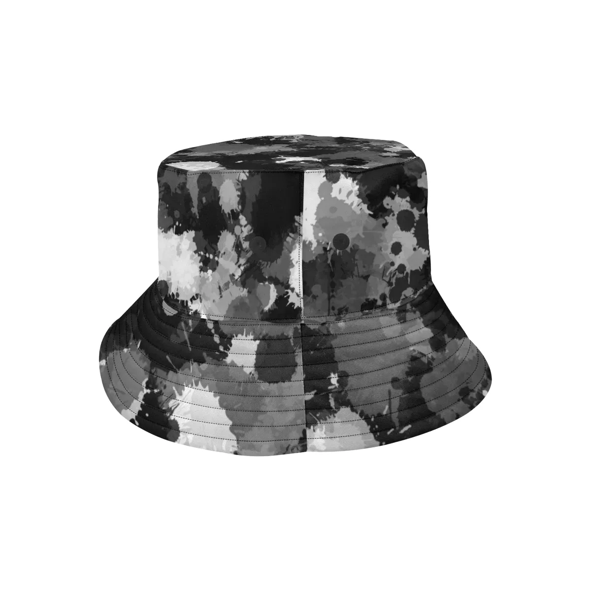 Paint Splatter Bucket Hat - Black, White, Grey