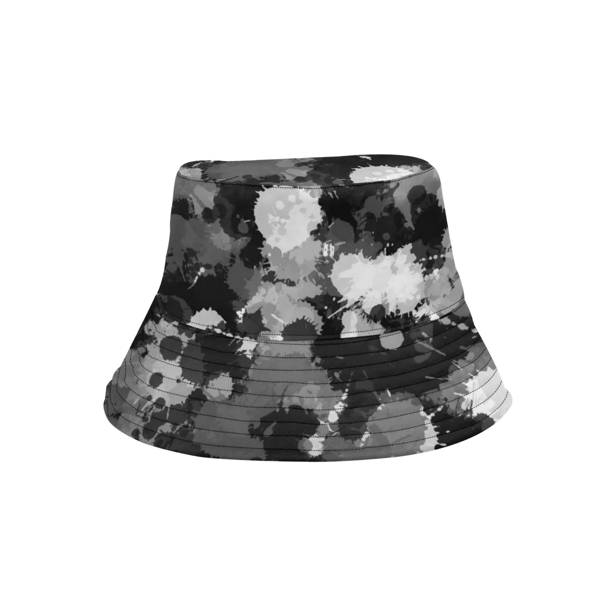 Paint Splatter Bucket Hat - Black, White, Grey