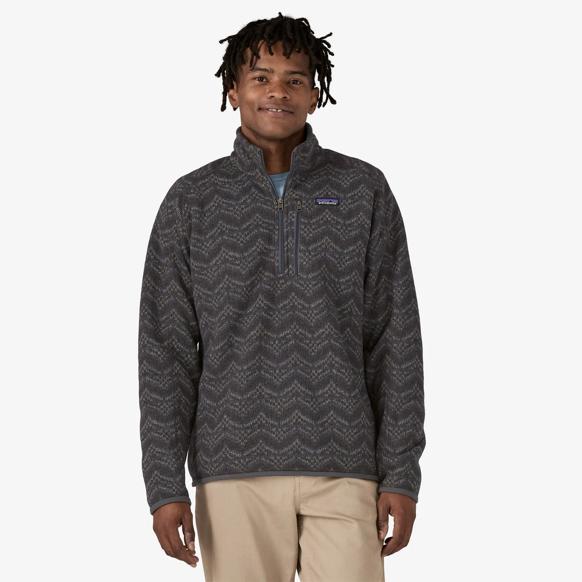 Patagonia Better Sweater 1/4 Zip Fleece - Island Escape : Forge Grey