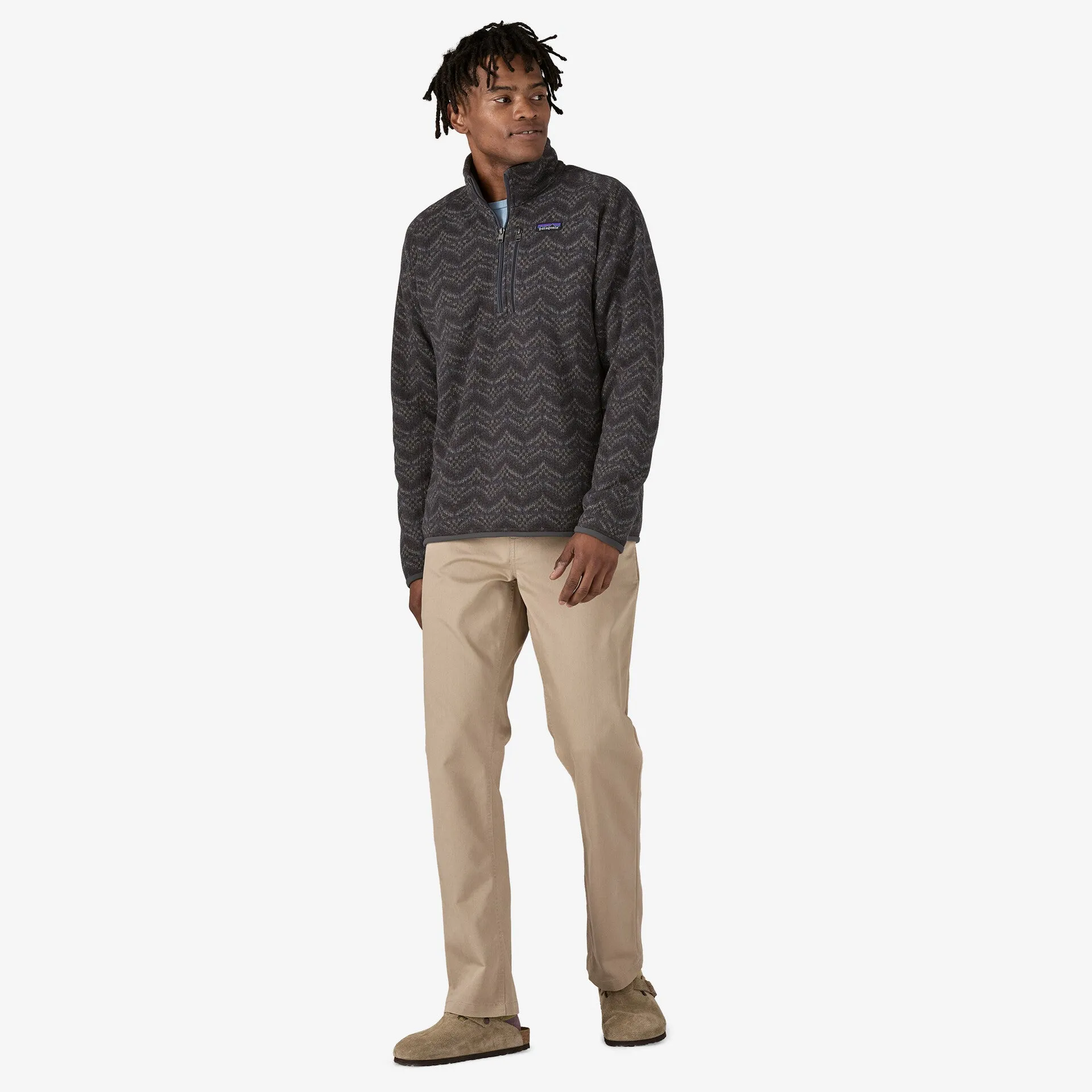 Patagonia Better Sweater 1/4 Zip Fleece - Island Escape : Forge Grey