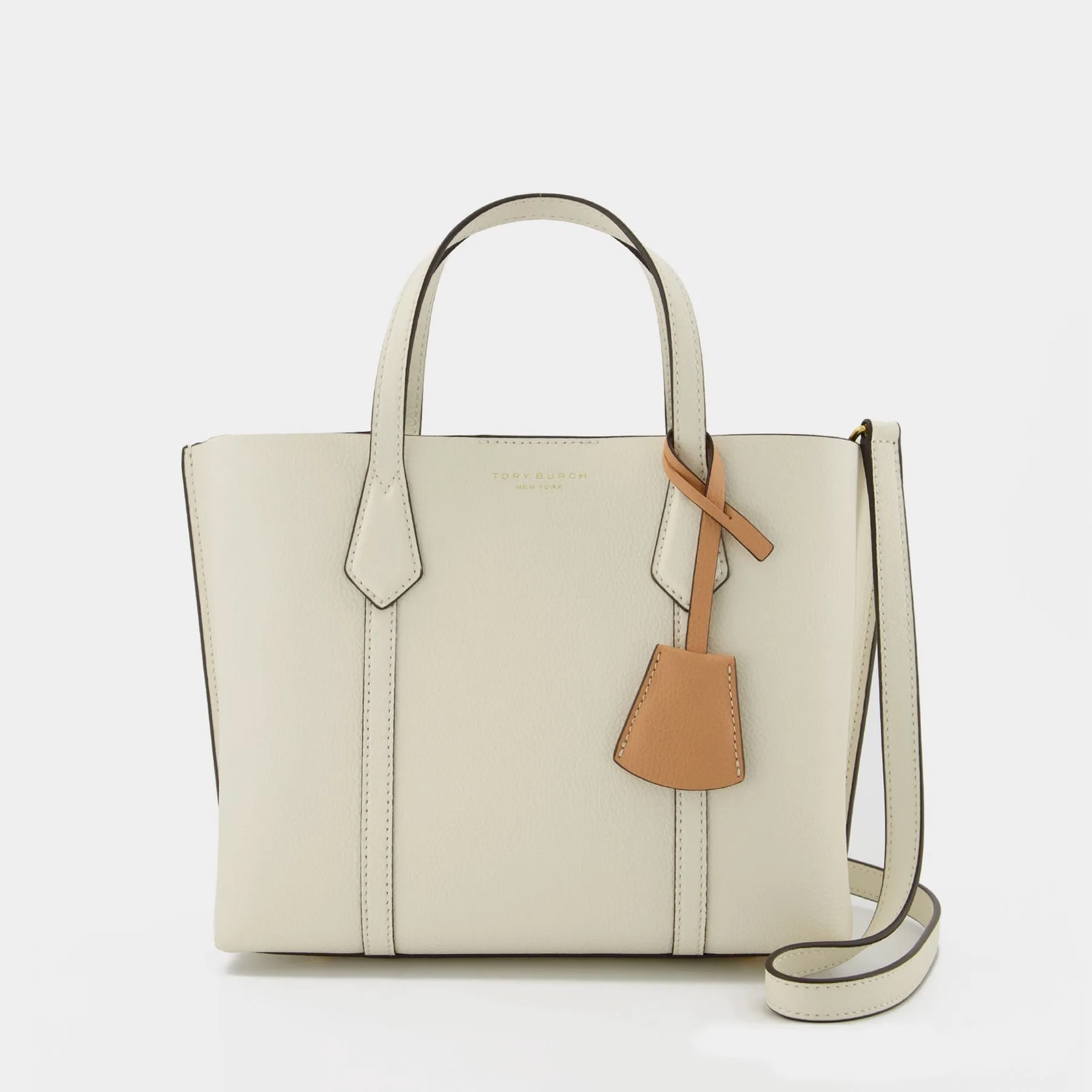 Perry Small Tote Bag - Tory Burch -  New Ivory - Leather