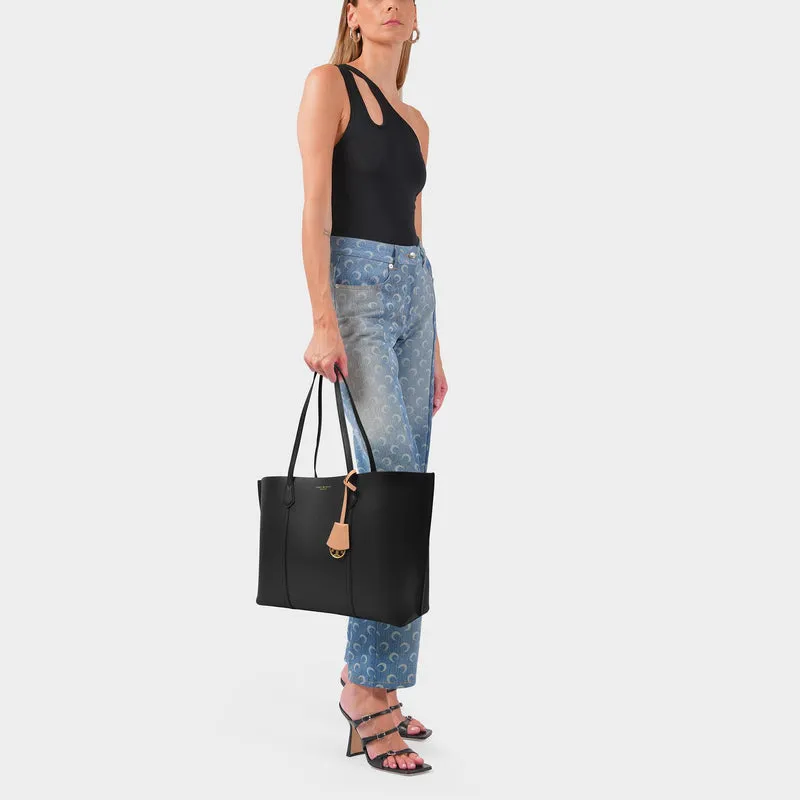 Perry Tote Bag - Tory Burch -  Black - Leather