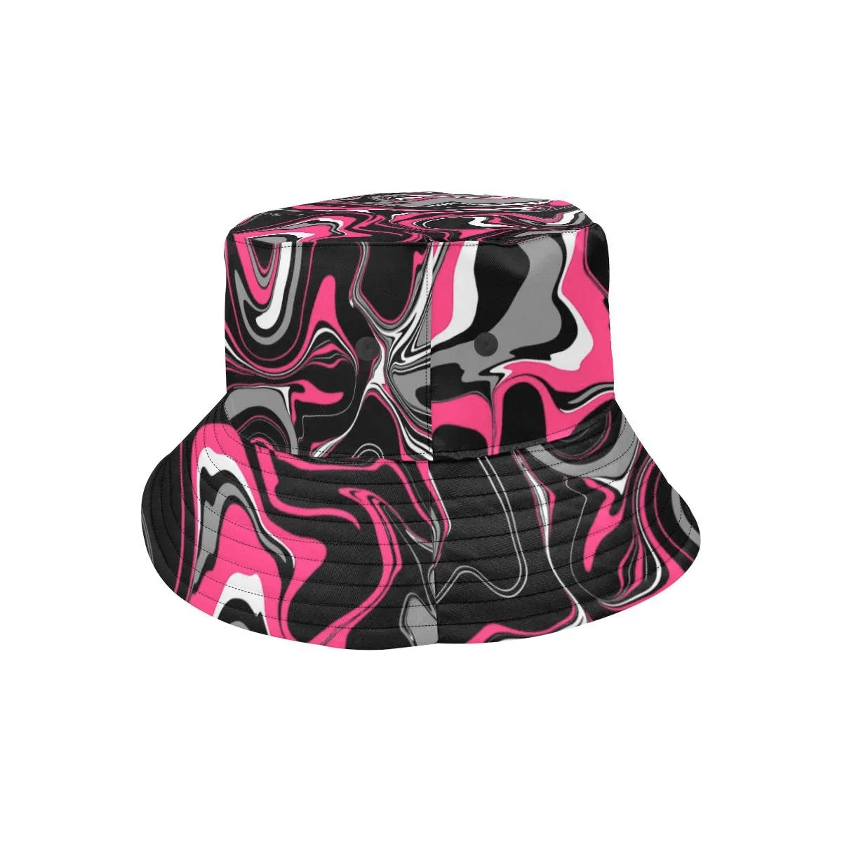 Pink Neon Rave Bucket Hat | UV Reactive and Blacklight Responsive