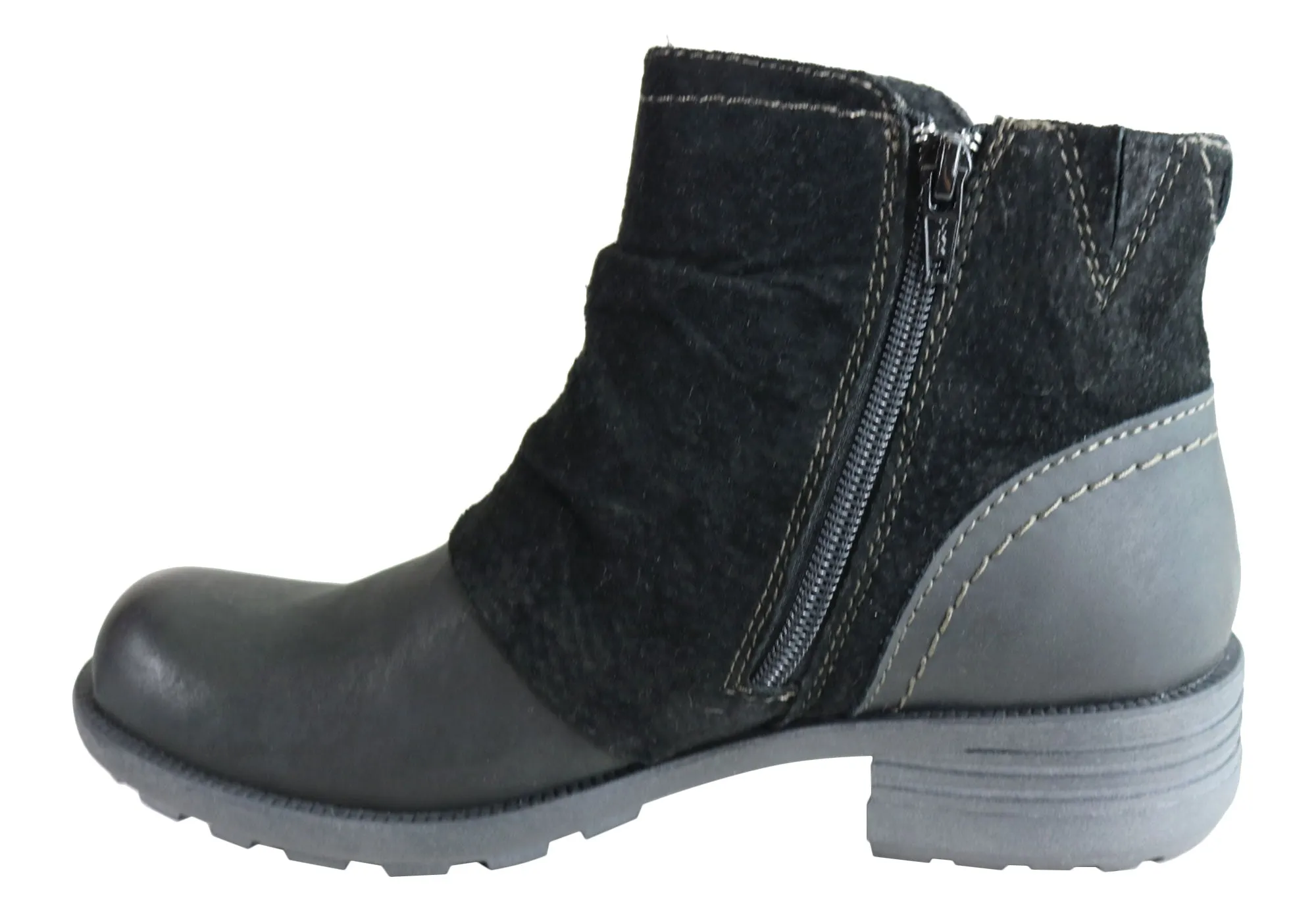 Planet Shoes Peyton Womens Comfy Leather Ankle Boots With Arch Support